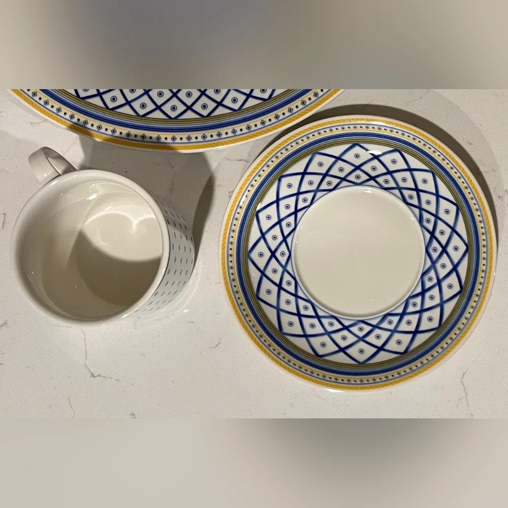 4 Pc Table Setting ‎ Villeroy & Boch Vintage Perpignan Discontinued Pattern EUC